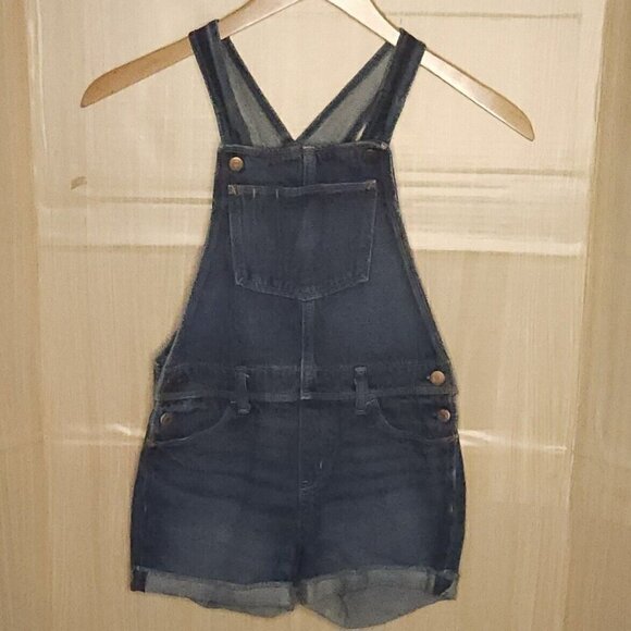 Old Navy Girls Denim Shorts Overalls 10-12 - Picture 1 of 6